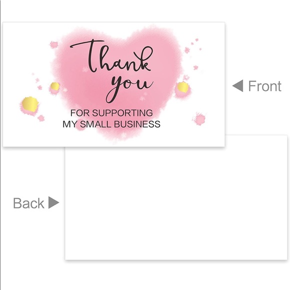 NEW Poshmark Packages "Thank you" Gift Wrap Shipping Supply Set ~ Cards&Stickers - Picture 6 of 10